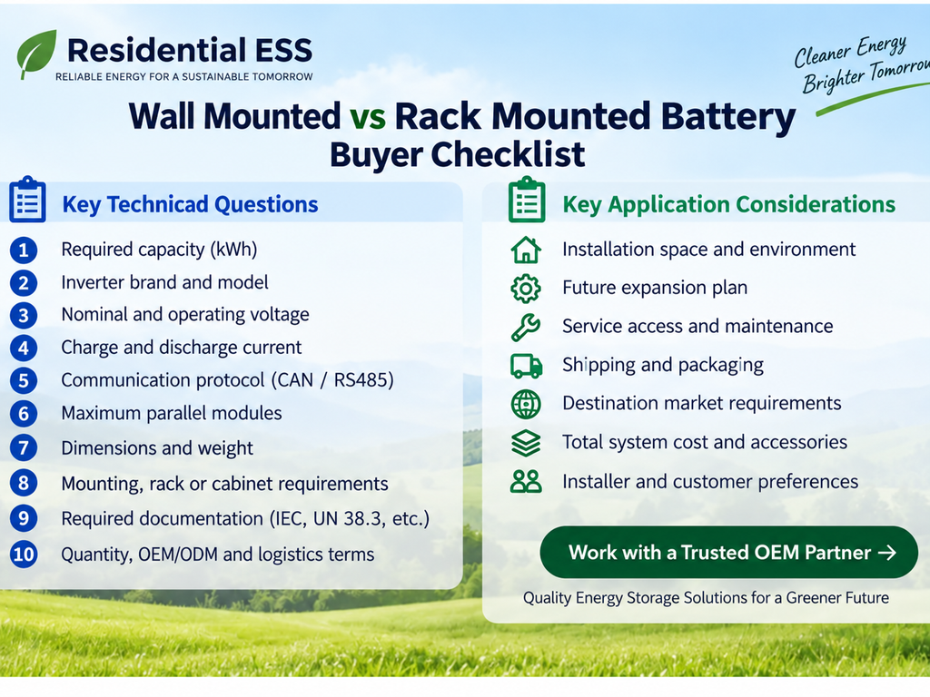 Wall mounted vs rack mounted battery buyer checklist for installers and distributors